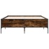 Estructura cama madera ingeniería metal roble ahumado