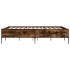 Estructura cama madera ingeniería metal roble ahumado