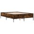 Estructura cama madera ingeniería metal roble ahumado