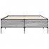 Estructura cama madera ingeniería metal gris Sonoma 140x200