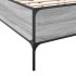 Estructura cama madera ingeniería metal gris Sonoma 140x200