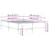 Estructura cama madera ingeniería metal gris Sonoma 140x200