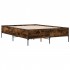 Estructura cama madera ingeniería metal roble ahumado
