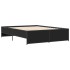 Estructura de cama madera de ingeniería y metal negro