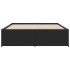 Estructura de cama madera de ingeniería y metal negro