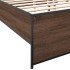 Estructura cama madera ingeniería metal marrón roble 120x200