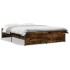 Estructura cama madera ingeniería metal roble ahumado