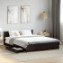 Cama con cajones madera de ingeniería negro 135x190