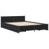 Cama con cajones madera de ingeniería negro 135x190