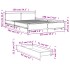 Cama con cajones madera de ingeniería negro 135x190