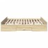 Cama con cajones madera ingeniería roble Sonoma 200x200