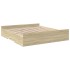 Cama con cajones madera ingeniería roble Sonoma 200x200