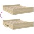 Cama con cajones madera ingeniería roble Sonoma 200x200