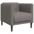 Sillón de tela gris