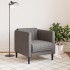 Sillón de tela gris
