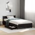 Cama con cajones madera de ingeniería negra 75x190