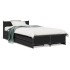 Cama con cajones madera de ingeniería negra 75x190
