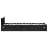 Cama con cajones madera de ingeniería negra 75x190