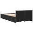 Cama con cajones madera de ingeniería negra 75x190