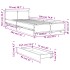 Cama con cajones madera de ingeniería negra 75x190