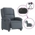 Sillón reclinable eléctrico de terciopelo gris