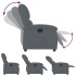 Sillón reclinable eléctrico de terciopelo gris