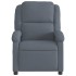 Sillón reclinable eléctrico de terciopelo gris
