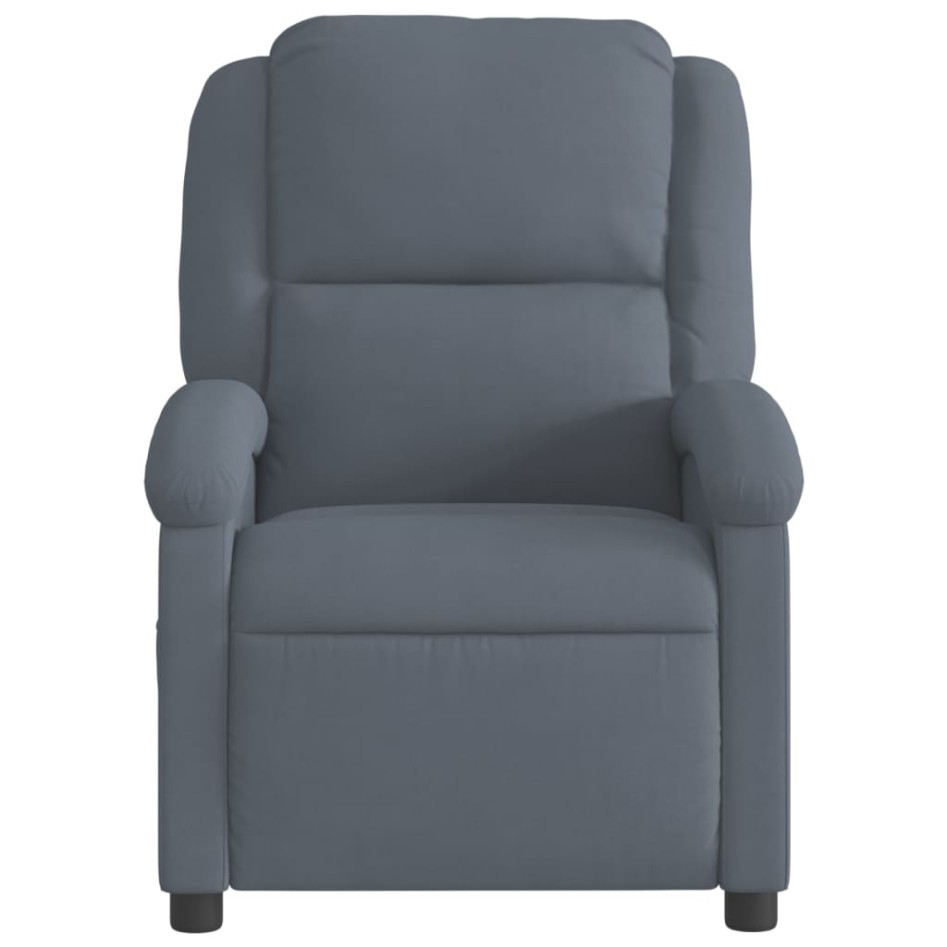 Sillón reclinable eléctrico de terciopelo gris