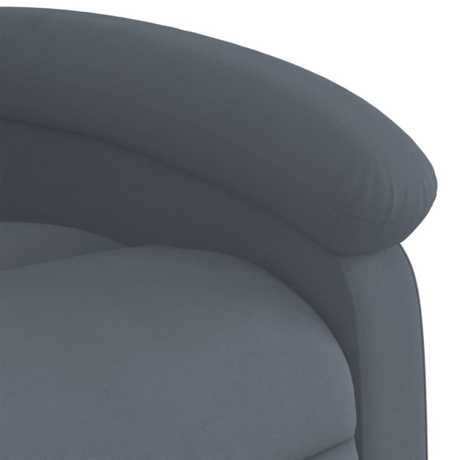 Sillón reclinable eléctrico de terciopelo gris