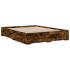 Cama con cajones madera de ingeniería roble ahumado 140x200