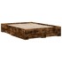 Cama con cajones madera de ingeniería roble ahumado 120x200
