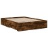 Cama con cajones madera de ingeniería roble ahumado 120x200