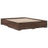 Cama con cajones madera ingeniería marrón roble 160x200
