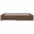 Cama con cajones madera ingeniería marrón roble 160x200