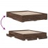 Cama con cajones madera ingeniería marrón roble 160x200
