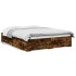 Cama con cajones madera de ingeniería roble ahumado 160x200