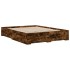 Cama con cajones madera de ingeniería roble ahumado 160x200