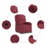 Sillón reclinable eléctrico tela rojo