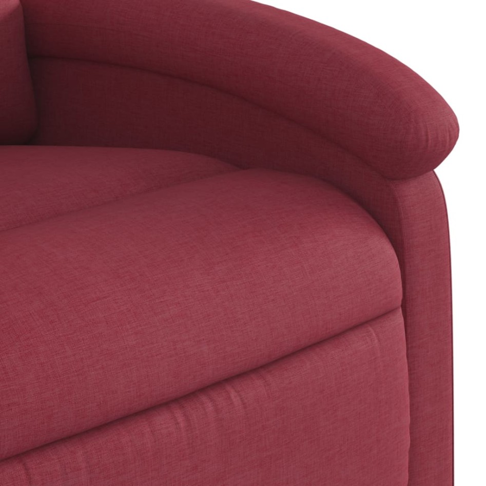 Sillón reclinable eléctrico tela rojo