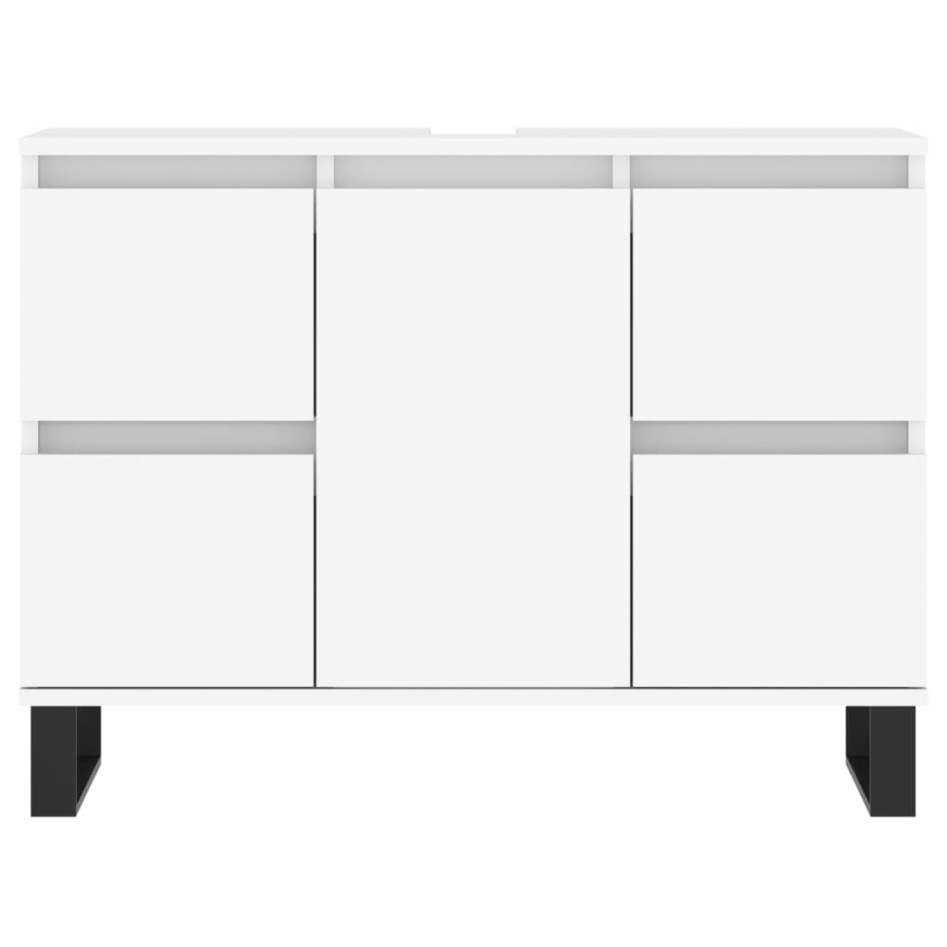 Mueble de baño madera de ingeniería blanco 80x33x60