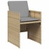 Sillones jardín con cojines 4 uds ratán sintético beige