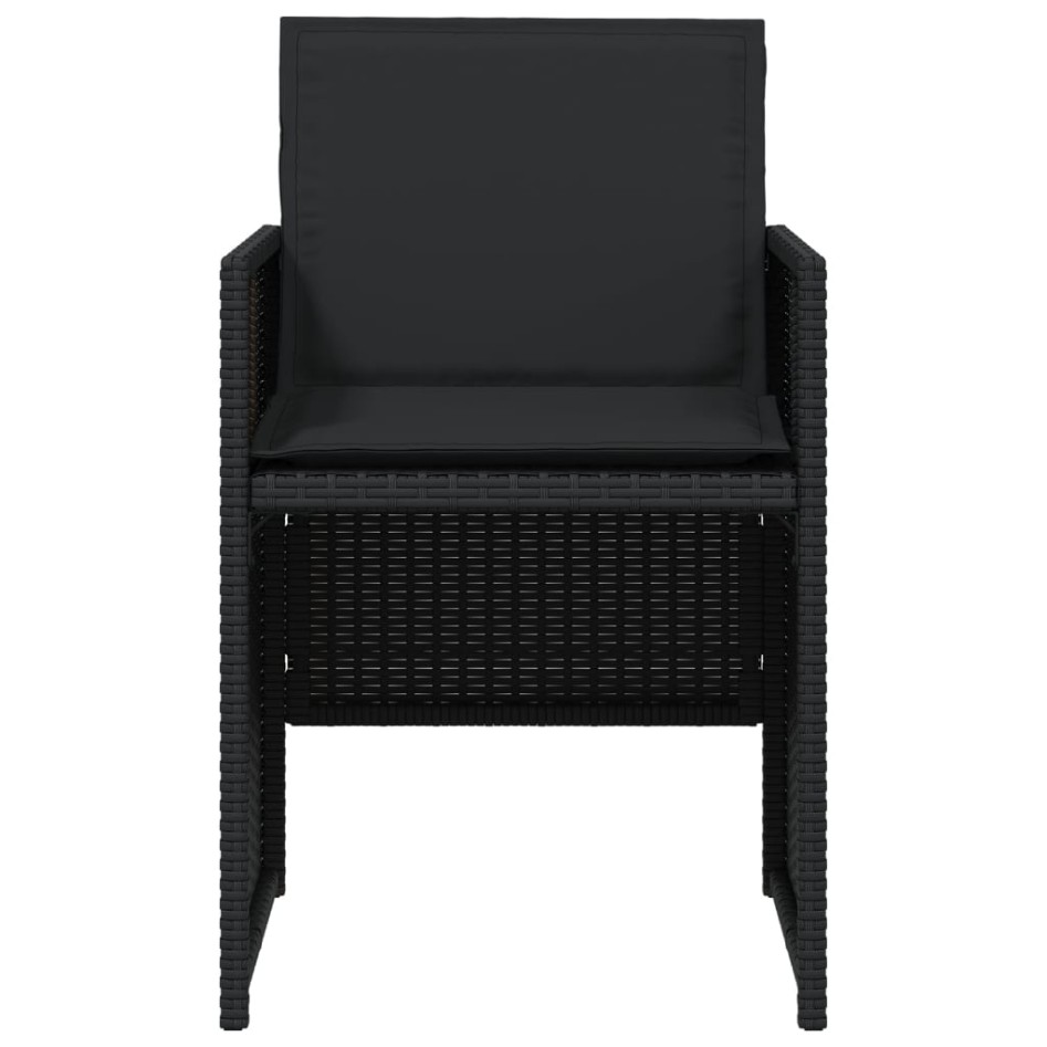 Sillas de jardín con cojines 4 unidades ratán sintético