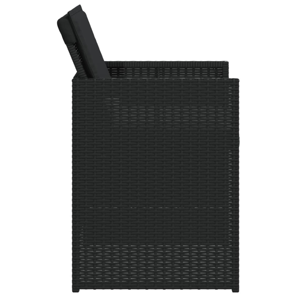 Sillas de jardín con cojines 4 unidades ratán sintético