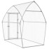 Jaula para gallinas acero galvanizado plateado 200x105x182