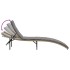 Tumbona con cojín ratán sintético beige 55x199x50