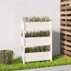 Jardinera de madera maciza de pino blanco 77x25x104,5 cm