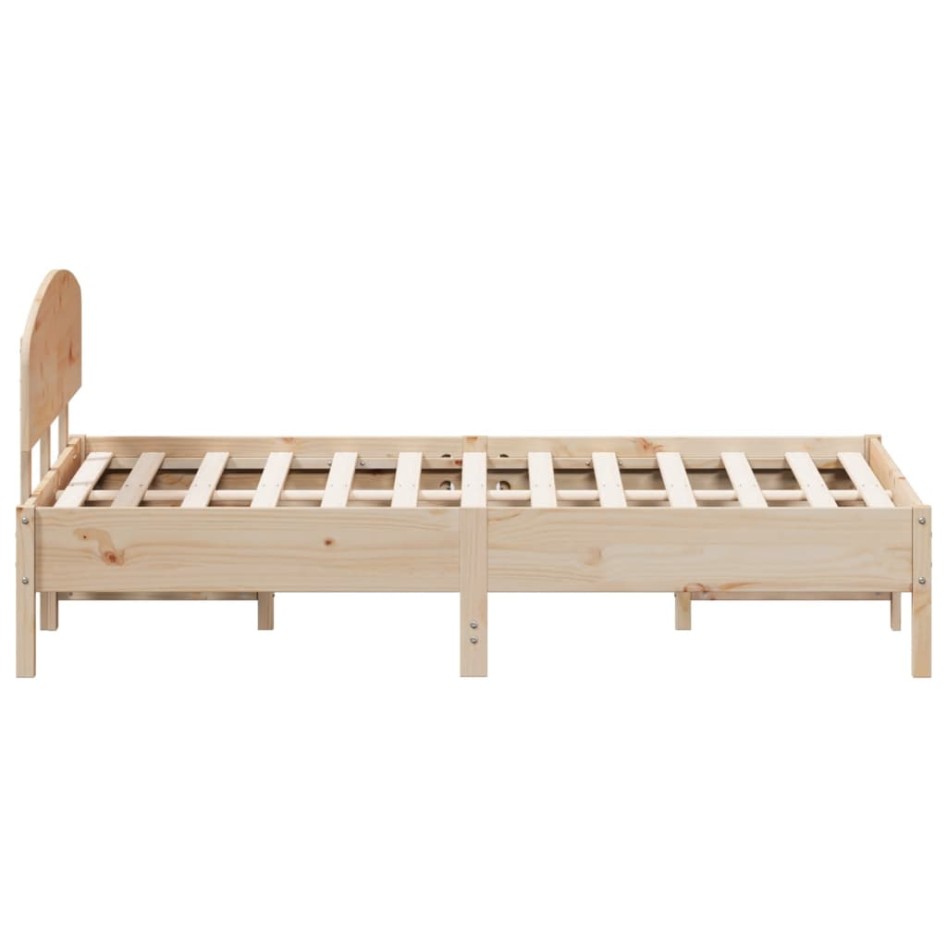Estructura de cama sin colchón madera maciza de pino 140x190