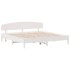 Estructura de cama sin colchón madera maciza blanca 200x200