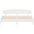Estructura de cama sin colchón madera maciza blanca 200x200