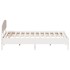Estructura de cama sin colchón madera maciza blanca 200x200